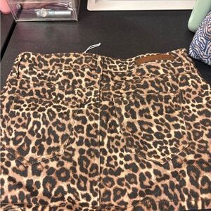 Cello Leopard Print Mini Skirt - Brown & Black